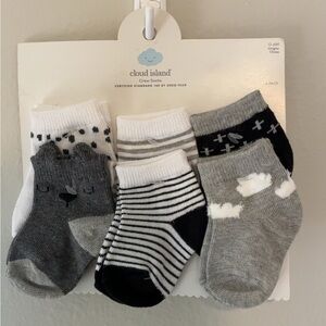 Cloud Island Infant Socks Set - Gray, White, Black